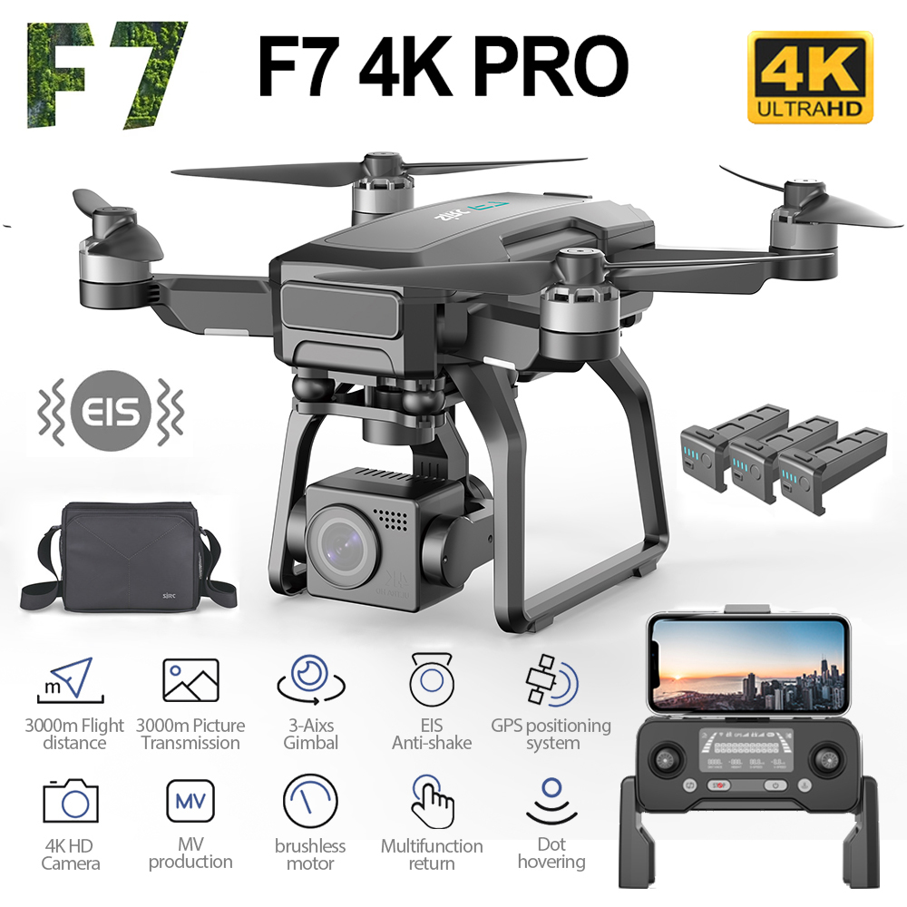 T-Motor F7 Pro Flight Controller - Sjrc-カメラf7pro,4Kデュアルhd,3軸,航空写真用,3km,ブラシレスクワッドコプターvs f11 4k pro