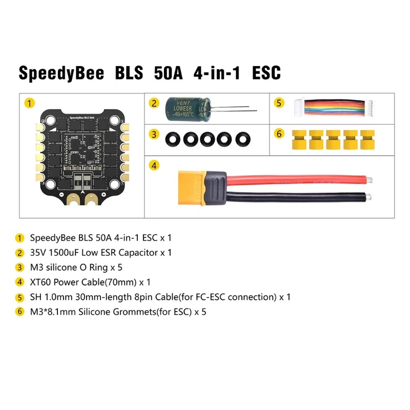 Speedybee F405 V4 Bls 55A Stack - SpeedyBee F405 V3/V4 FC ESCスタック 3-6S