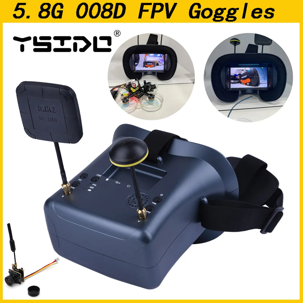 Skyzone Cobra X V2 Fpv Goggles - 008D 5.8G 40CH 4.3インチ 800*480 ビデオヘッドセット