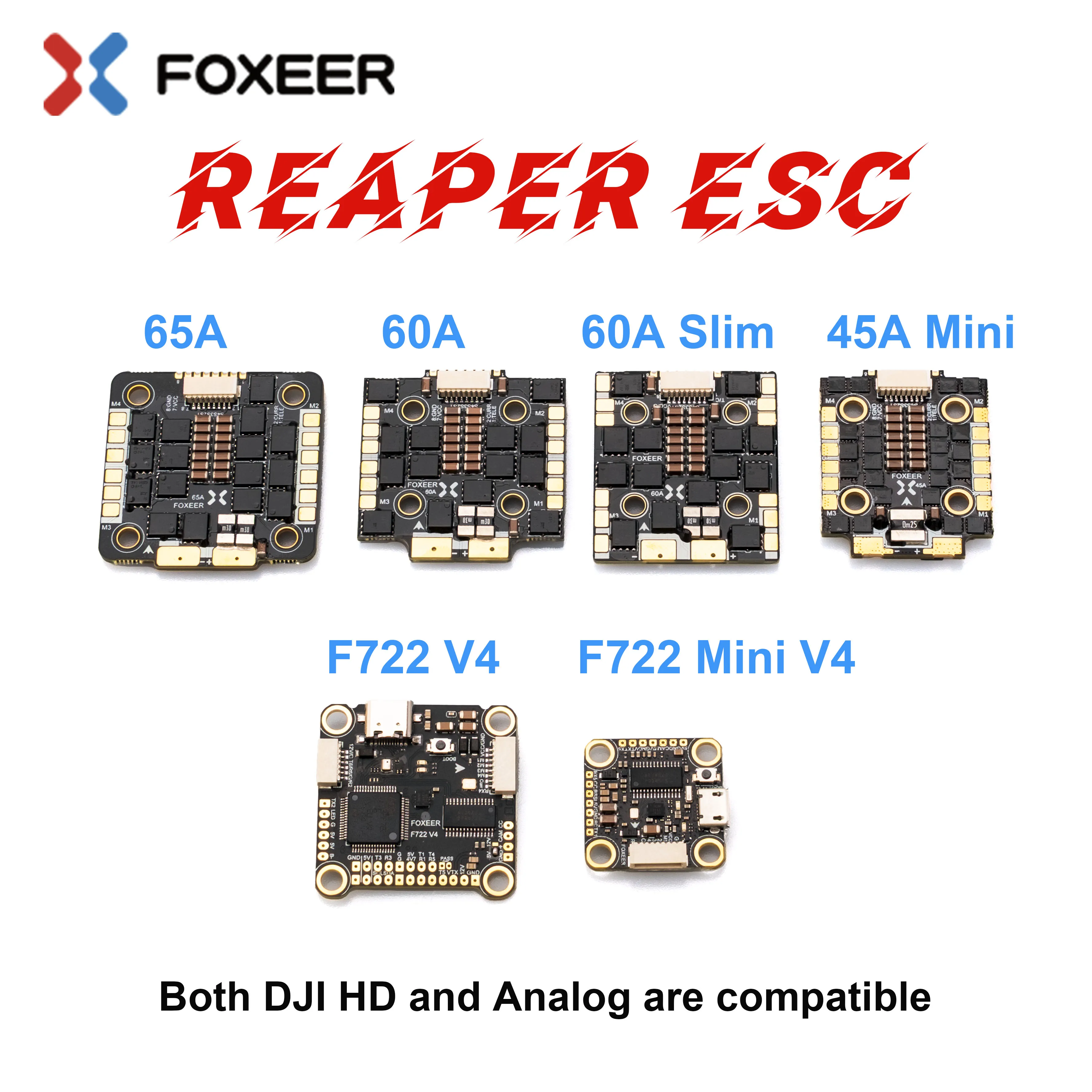 Foxeer Reaper F4 128K 45A 60A  - Foxeer Reaper F4 128K 65A Esc のレビューと価格